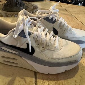 Nike White, Navy, and Gray Athletic Shoes